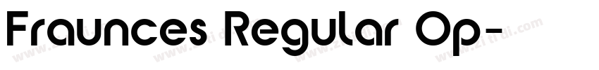 Fraunces Regular Op字体转换